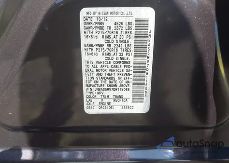 2013 Nissan Rogue S z USA, uszkodzony, nr VIN JN8AS5MV7DW118068
